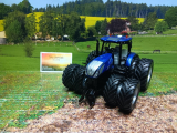 6738-New Holland T7.315 mit Doppelreifung und Bluetooth App-Steuerung,1:32,Siku Control